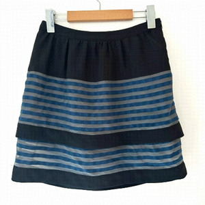 W118 by Walter Baker Jaime Layered Skirt Navy Striped